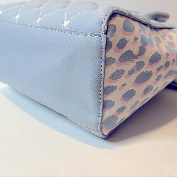 Betsey Johnson Pastel Blue Quilted Crossbody Bag - Picture 7 of 10